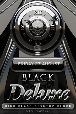 Black Deluxe Clock Widget