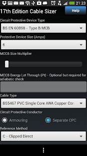 17th Edition Cable Sizer Screenshots 4