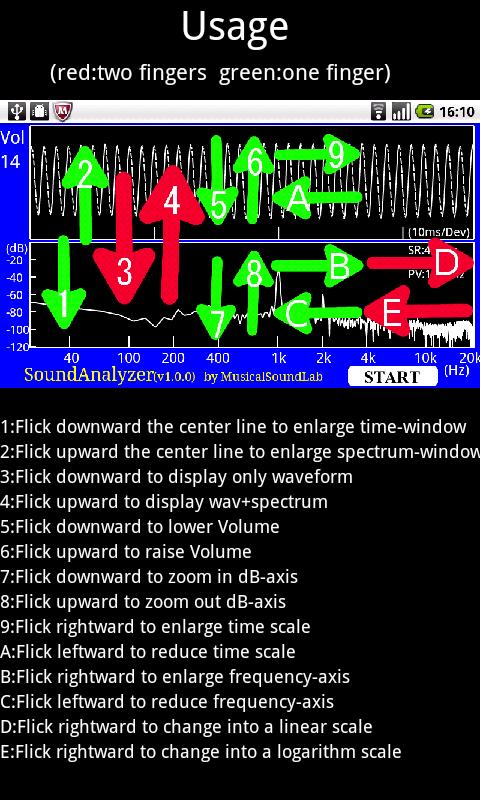 Android application SoundAnalyzer screenshort