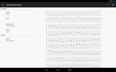 Guitar scale exercises