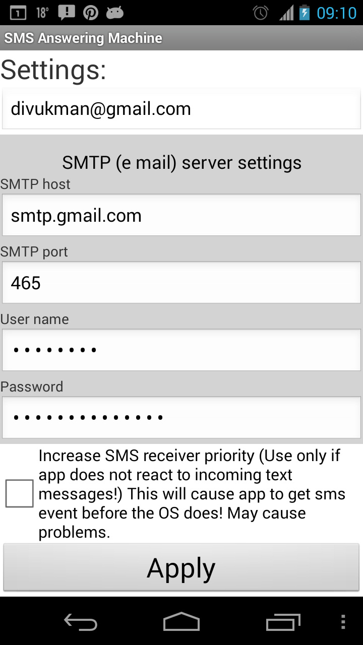 SMS (Text) Answering Machine + Screen 3
