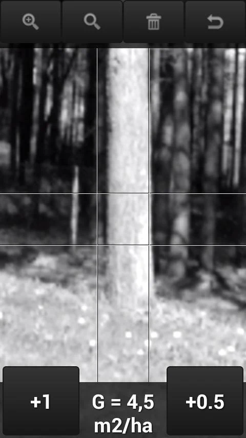   Bitterlich relascope: captura de pantalla 