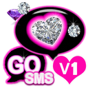 GO SMS Cute Pink Diamond Theme mobile app icon