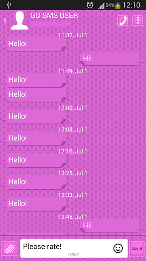 GO SMS Proのピンクのセーター