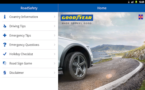 Goodyear Road Safety App Screenshots 1