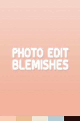 Photo Edit Blemishes