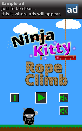 【免費街機App】Ninja Kitty Rope Climb-APP點子