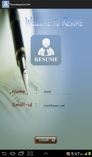 RESUME GENERATOR