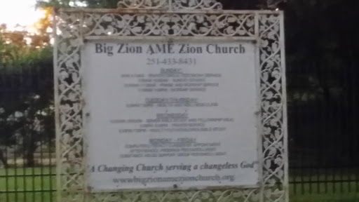 Big Zion AME Zion Church Sign