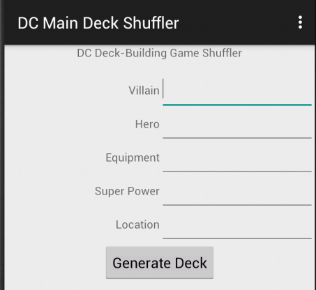 DC Main Deck Shuffler