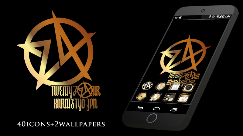 24karats ゴールドアイコンきせかえ 壁紙付き Latest Version For Android Download Apk