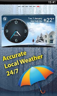 Weather &amp; Clock - Meteo Widget screenshot for Android