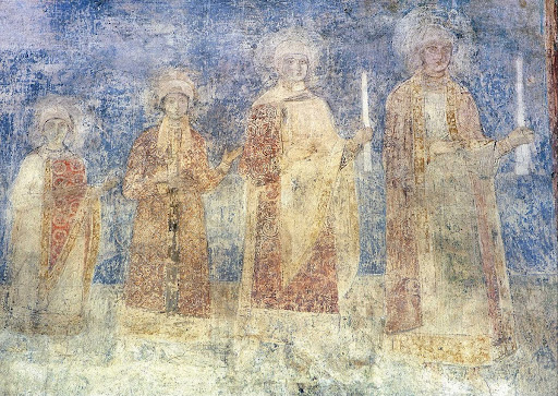 Princely group portrait. South wall of the nave.