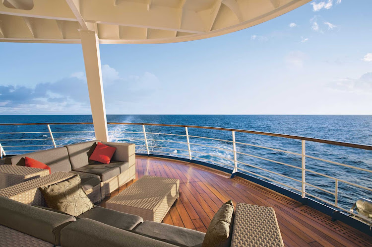 Throughout your travels you'll enjoy spectacular views on the decks of Seven Seas Voyager.