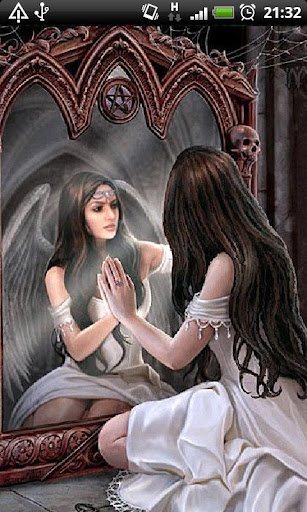 Angel in Mirror Live Wallpaper