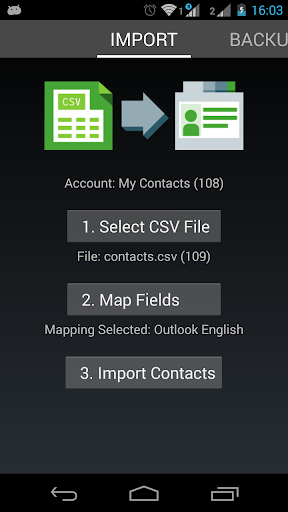 Contacts Import