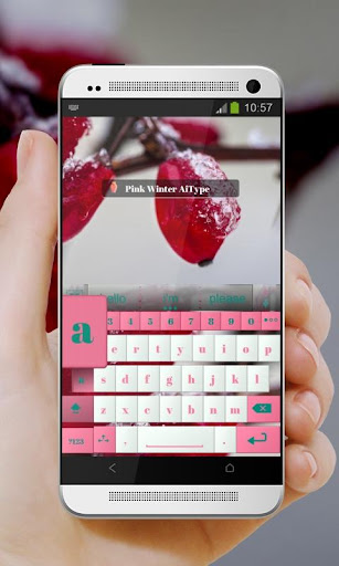 【免費個人化App】粉色冬季 AiType 皮膚-APP點子