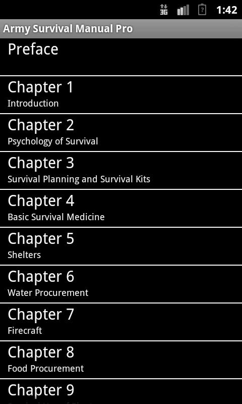 Android application Army Survival Guide Pro screenshort