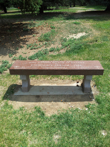 Cheesman Park Chornobyl Disaster Memorial Bench