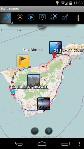 inViu routes GPS tracker OSM