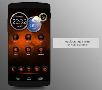 NextLauncher Theme MagicOrange