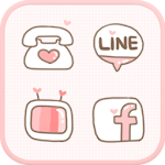 LOVE(Pink) icon theme Apk