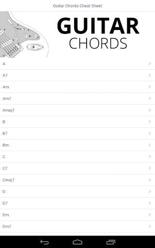 【免費音樂App】Guitar Chords Cheat Sheet-APP點子