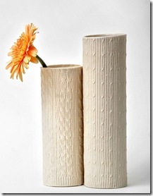 cable knit vases