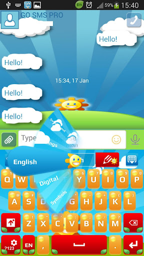 GO SMS Pro Cute Sun