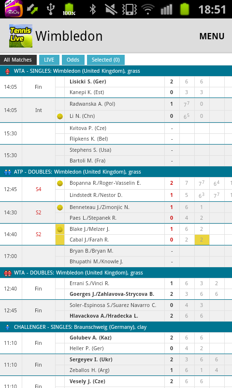 Tennis Live Scoreのおすすめ画像1