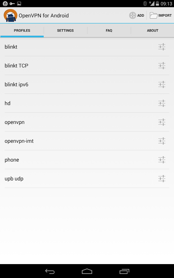 OpenVPN for Android - screenshot