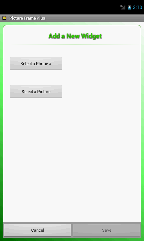Picture Frame Dial Widget Screen 2
