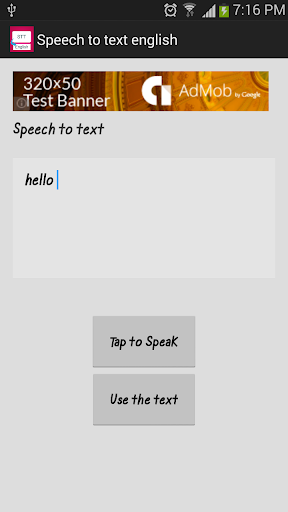 Speech to text english