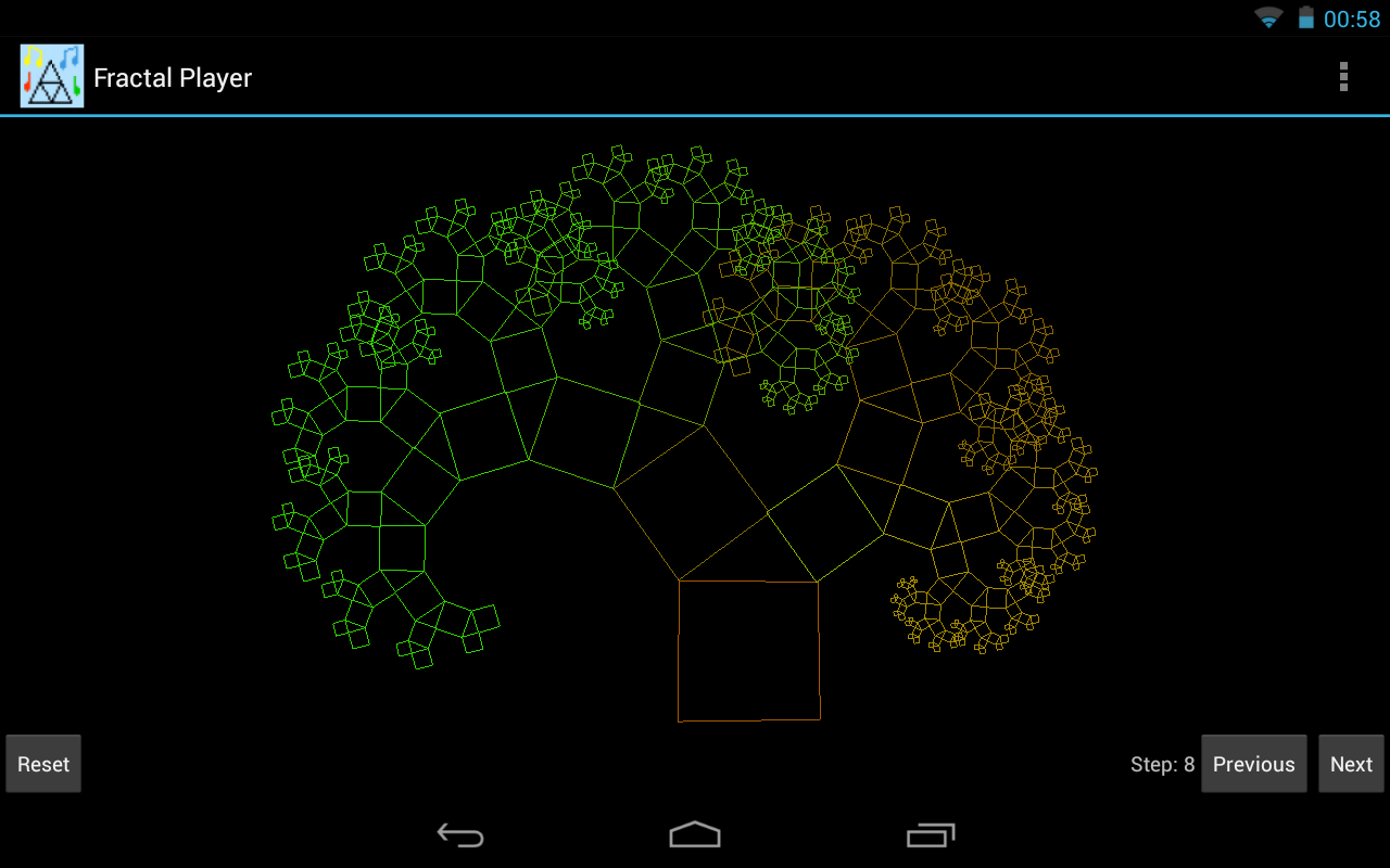 Android application Fractal Player screenshort