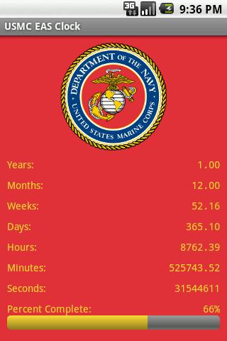 Marine Corps EAS Clock Screen 3