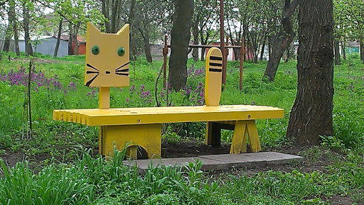 Yellow Cat Bench