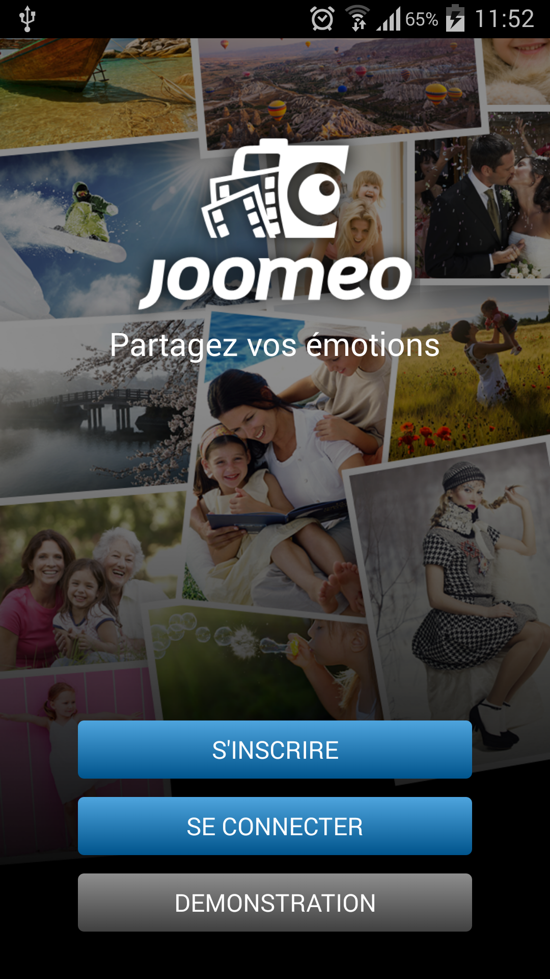 Android application Joomeo - photos sharing screenshort