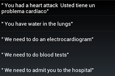 Spanish-English medical phrases poster 10