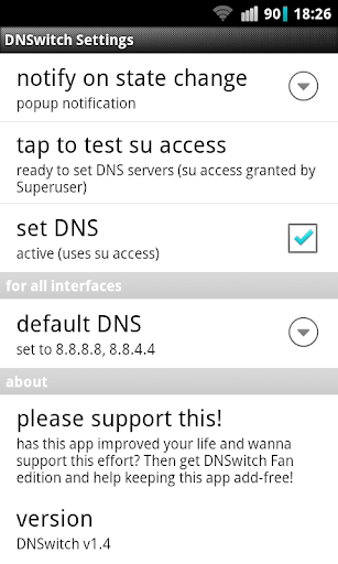 DNS switch Fan edition