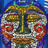 Mosaic face by Kirsten Gamby -  