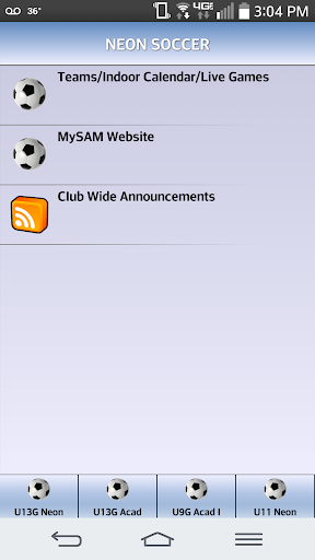 Neon Soccer App