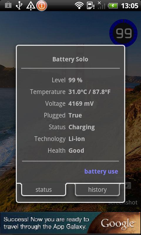 Battery Solo Widget Android