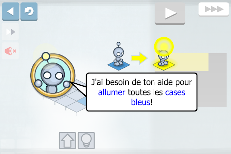 Capture d'ecran de l'application Android Lightbot : Programming Puzzles