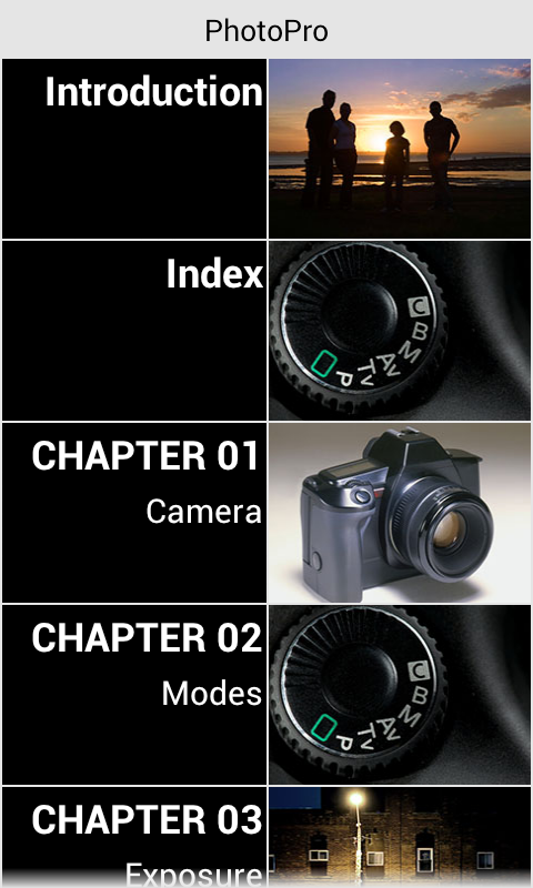 Android application PhotoPro screenshort