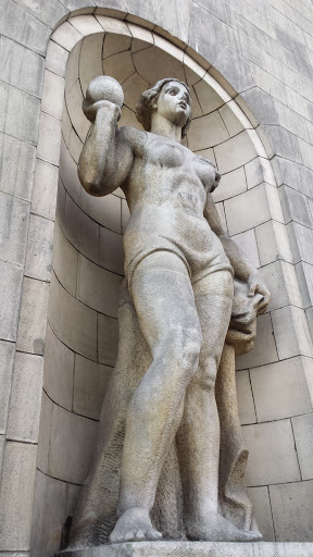 Female Shot Putter Statue