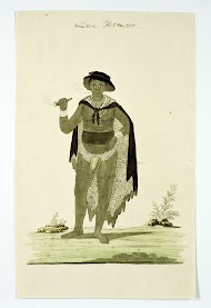 Man of the Khoikhoi with an ox-horn pipe in his hand