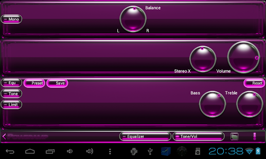 Poweramp skin pink glass Screenshots 1