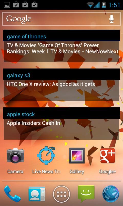 Android application Live News Tracker Pro (RSS) screenshort