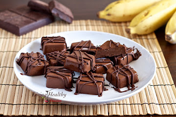 Frozen Chocolate "Peanut Butter" Banana Fudge