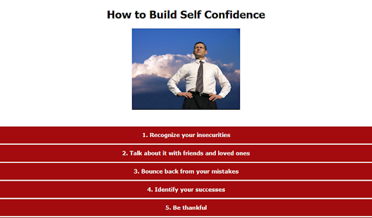 How to Build Self Confidence